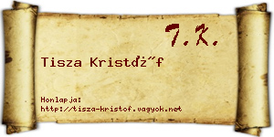 Tisza Kristóf névjegykártya